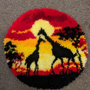 Giraffe Sunset Rug/Mat