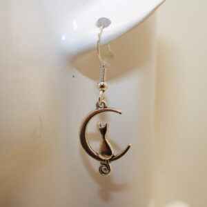 Cat on the moon Earrings