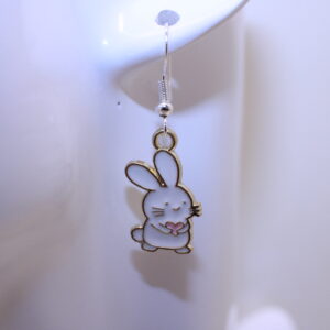 White Rabbit Earrings